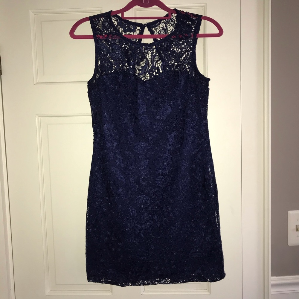 Navy blue lace dress